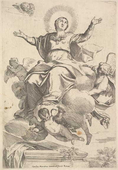 A Assunção da Virgem. de Carlo Maratta or Maratti