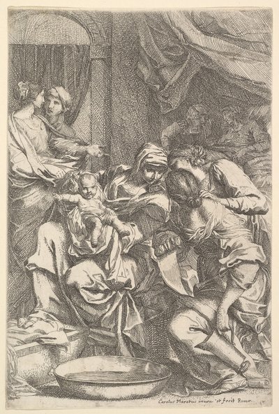 O nascimento da virgem. de Carlo Maratta or Maratti