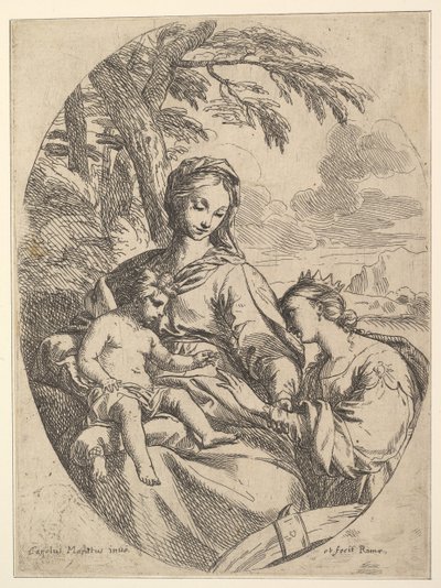 O casamento de Santa Catarina. de Carlo Maratta or Maratti
