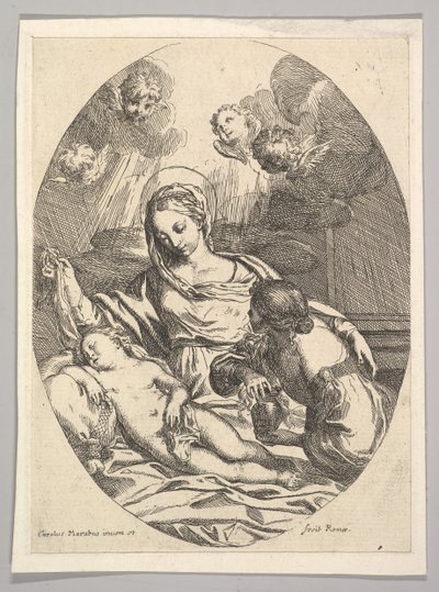 Virgem e criança com Santa Maria Madalena. de Carlo Maratta or Maratti