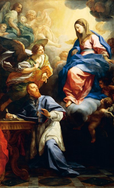 Virgem com Criança aparecendo a São Francisco de Sales de Carlo Maratta or Maratti