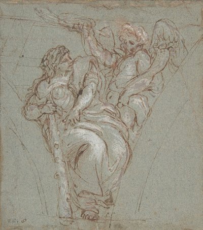 Virtude coroada pela honra, 1670-76. de Carlo Maratti