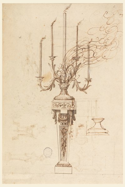 Projeto para um candelabro de Carlo Marchionni