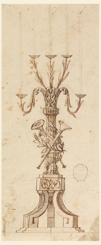 Projeto para um candelabro de Carlo Marchionni