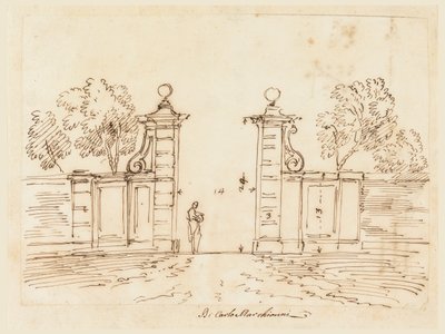 Projeto para um portão de uma vila de Carlo Marchionni