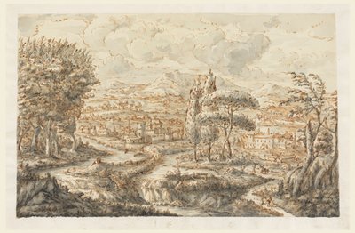 Desenho, Um Vale, 1750-70 de Carlo Marchionni