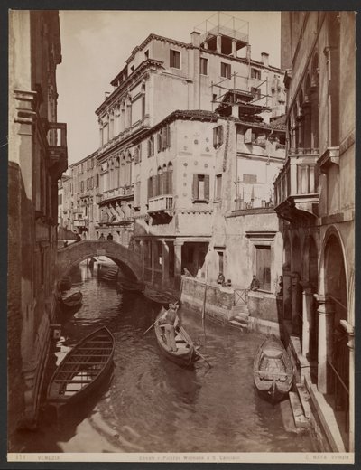 Canal e Palazzo Widmann em S. Canciano de Carlo Naya