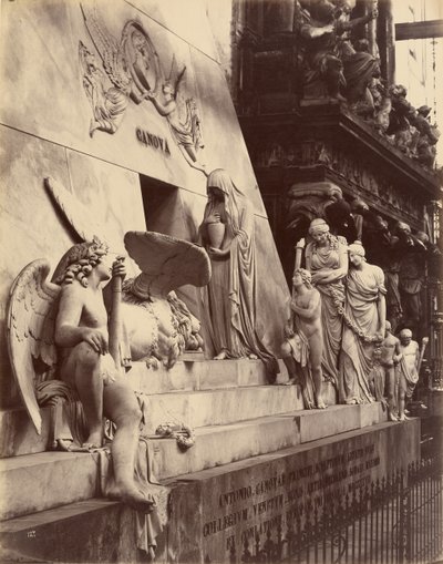 Monumento a Canova, Igreja dos Frari, Veneza de Carlo Naya