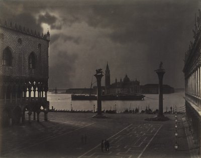 Veneza: São Marcos olhando para San Giorgio Maggiore, ao luar de Carlo Naya