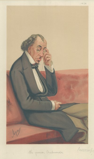 Benjamin Disraeli, o conde de Beaconsfield de Carlo Pellegrini