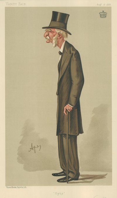 General Visconde Templetown, Upty, 18 de agosto de 1888, desenho animado da Vanity Fair de Carlo Pellegrini