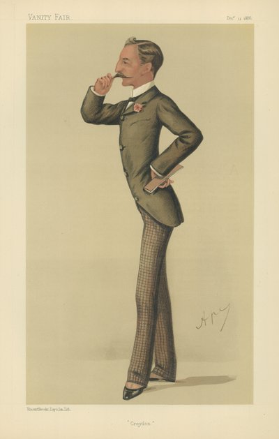 O ilustre Sidney Herbert (cor litho) de Carlo Pellegrini