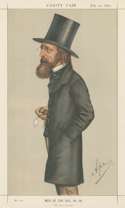 O Poeta Laureado, Lord A. Tennyson (série Vanity Fair) de Carlo Pellegrini