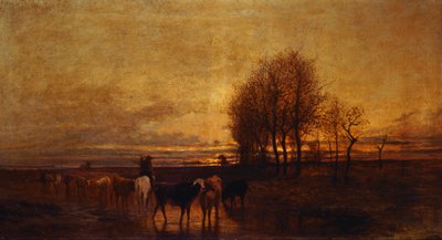Animais a serem conduzidos à água, por Carlo Pittara de Carlo Pittara