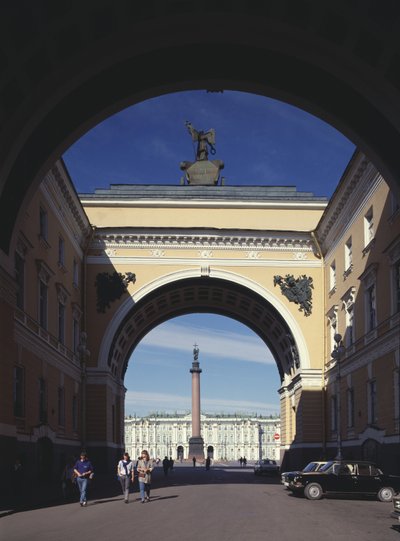 O Arco do Triunfo do Edifício do Estado Maior em São Petersburgo, 1819-1829 de Carlo Rossi