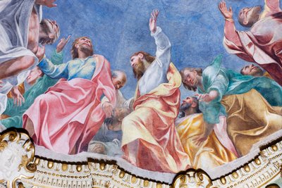 Descida do Espírito Santo aos Doze Apóstolos (detalhe), c.1575 de Carlo Urbino