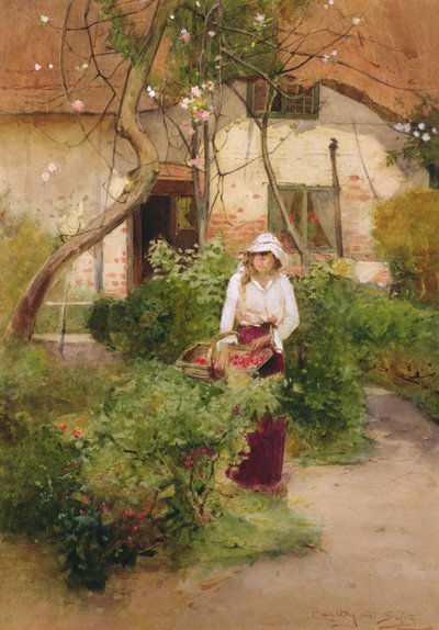 Jardim da vovó (óleo sobre tela) de Carlton Alfred Smith