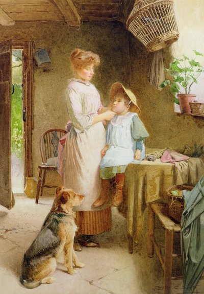 The New Bonnet (óleo sobre tela) de Carlton Alfred Smith
