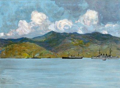 Nossos navios de guerra na costa perto de Santiago de Cuba, 3 de junho de 1898 de Carlton Theodore Chapman