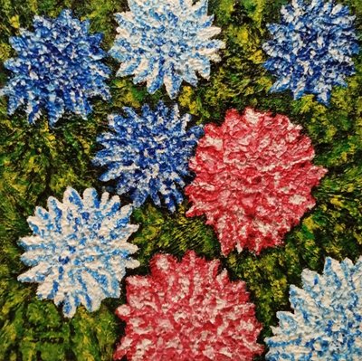 Flores na relva de Carol Sousa Cuello