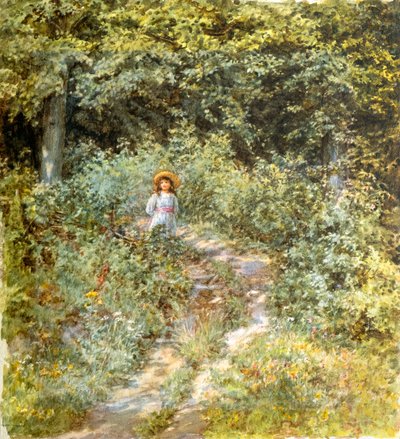 O caminho através do bosque (aguarela) de Caroline Paterson