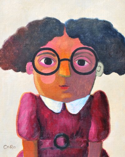 Rapariga excêntrica de óculos de Caroline Roberts