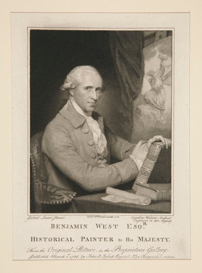 Benjamin West Esq.r / Pintor Histórico de Sua Majestade de Caroline Watson
