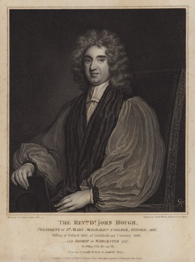 John Hough, bispo inglês e presidente do Magdalen College, Oxford de Caroline Watson