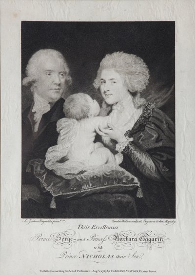 Retrato do conde Sergei Sergeyevich Gagarin 1745-1798 e da condessa Varvara Nikolaevna Gagarina 1 de Caroline Watson