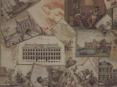 Um Trompe L&39;oeil de vinte e cinco desenhos e aquarelas de Carolus Hellebaut