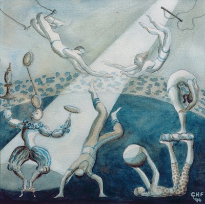 Circus Scene I, 1994 (wc no papel) de Carolyn Hubbard Ford