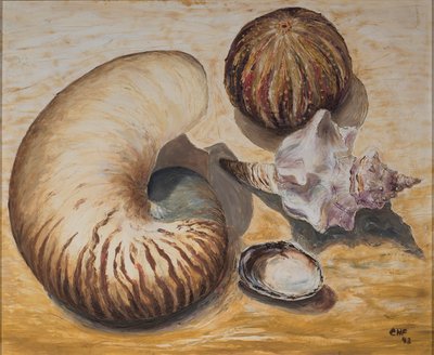 Seashells, 1993 (óleo sobre papel) de Carolyn Hubbard Ford