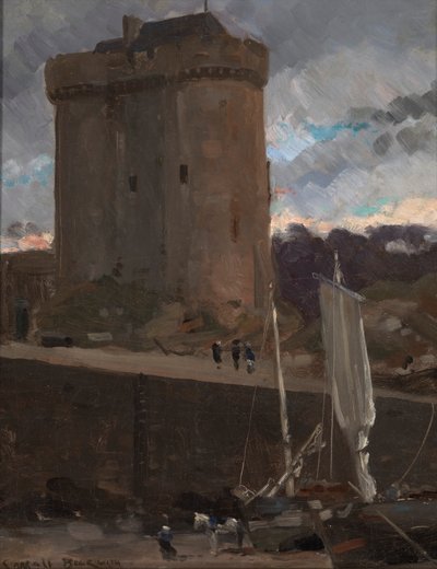 La Tour de Solidor em St. Severin, Normandia, ca. 1877. de Carroll Beckwith