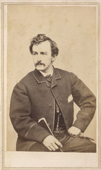Carte de visite de John Wilkes Booth, 1862 (impressão de albume no cartão) de Case and Co. Silsbee