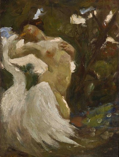 Leda e o Cisne (óleo sobre tela) de Casimiro Jodi