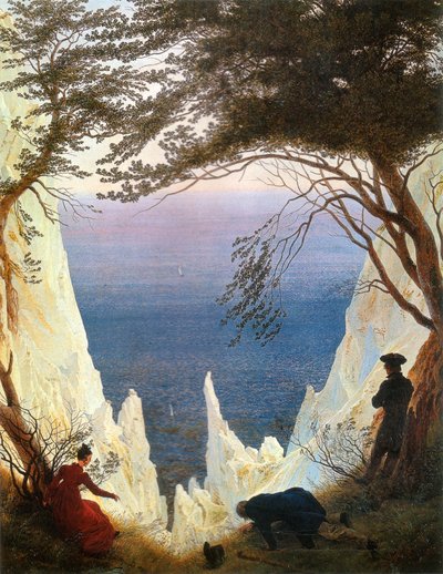 Penhascos de giz em Rügen de Caspar David Friedrich