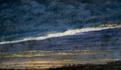 Céu nublado à noite de Caspar David Friedrich