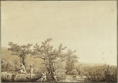 A primavera - A manhã - A infância (do ciclo das estações, das horas do dia e das idades da vida de 1803) de Caspar David Friedrich