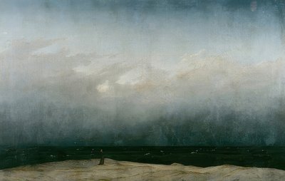 O monge à beira-mar. 1808-1810 de Caspar David Friedrich