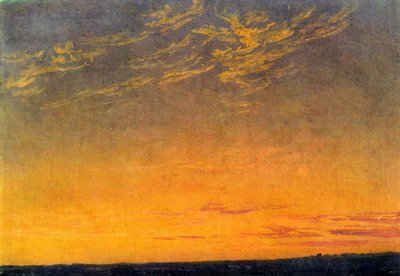 Noite com nuvens por Caspar David Friedrich de Caspar David Friedrich