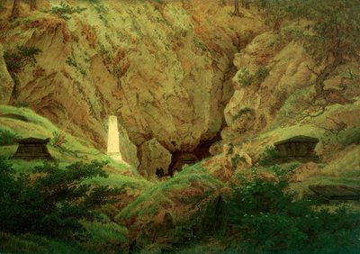 Túmulos de heróis antigos de Caspar David Friedrich
