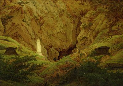 Sepulturas dos Antigos Heróis, 1812 de Caspar David Friedrich