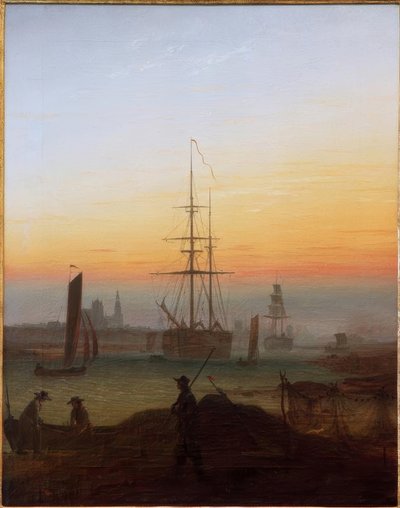 Porto de Greifswald de Caspar David Friedrich