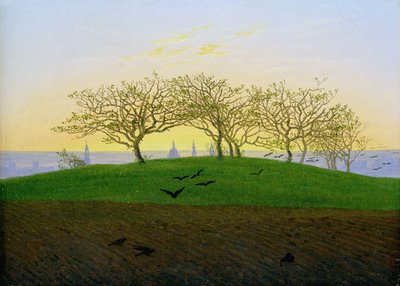 Colinas, e, campos arados, perto, dresden de Caspar David Friedrich