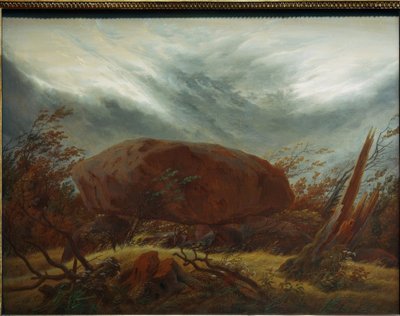 Túmulo megalítico no outono de Caspar David Friedrich