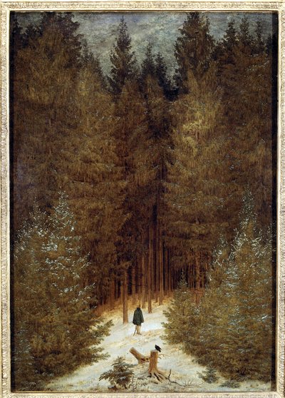 Caçador na floresta de Caspar David Friedrich