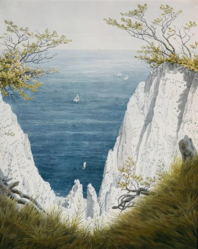 Falésias de giz em Rügen de Caspar David Friedrich