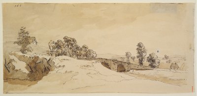 Paisagem com ponte de Caspar David Friedrich