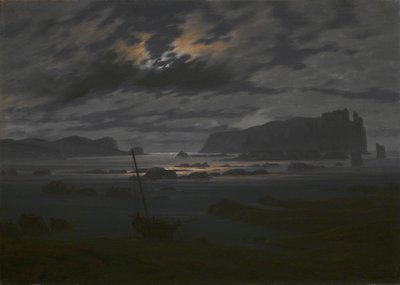 Mar do Norte ao luar, c. 1823 de Caspar David Friedrich
