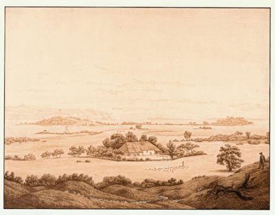 Paisagem de Rügen com pastor de Caspar David Friedrich